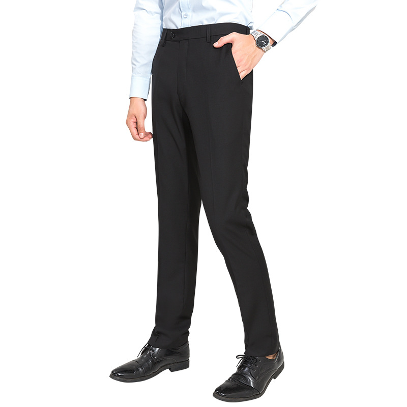Pantalones de vestir ajustados para hombre para primavera y otoño, ropa formal de negocios, pantalones de traje casuales de pierna recta sin arrugas image 7