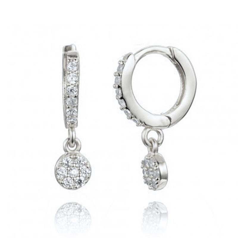 Europäische Und Amerikanische Leichte Luxus Neue S925 Silberne Nadel Kreis Diamant Ohrringe Weibliche Persönlichkeit All-match Mode Ohrringe Ohrringe Ohrringe display picture 2