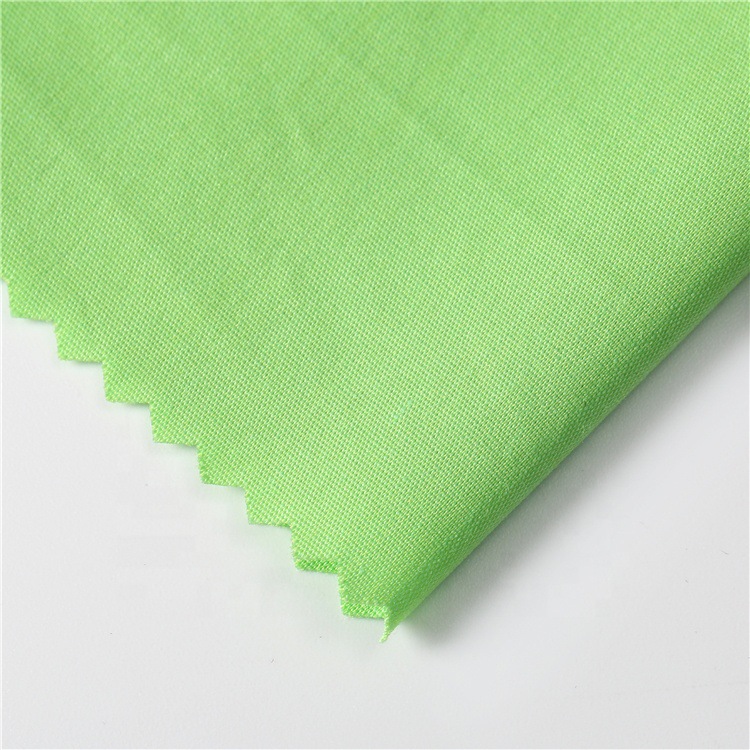 Nuevo tejido mezclado de alta elasticidad, tejido plano barato, tela de ropa suave de color sólido