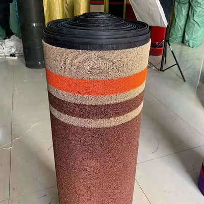 1.2*9 m Burr bottom: Universal Foot Pad - burr-bottom-brown-and-orange-strips-8-10mm-thick-12-9m-12-9m