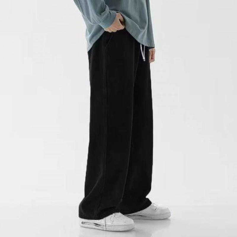 Деми-сезонные джинсы casual, свободный прямой оверсайз крой, плюс сайз S–3XL