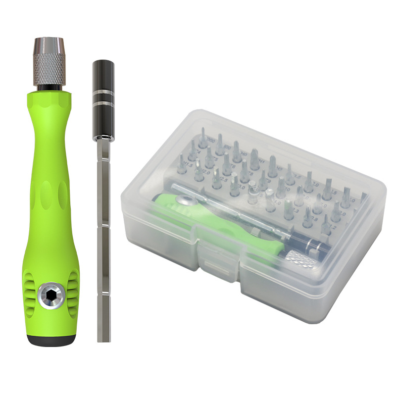 Juego de destornilladores 32 en uno Desmontaje de teléfonos móviles multifunción Juego de combinación de herramientas de reparación de destornilladores magnéticos fuertes al por mayor