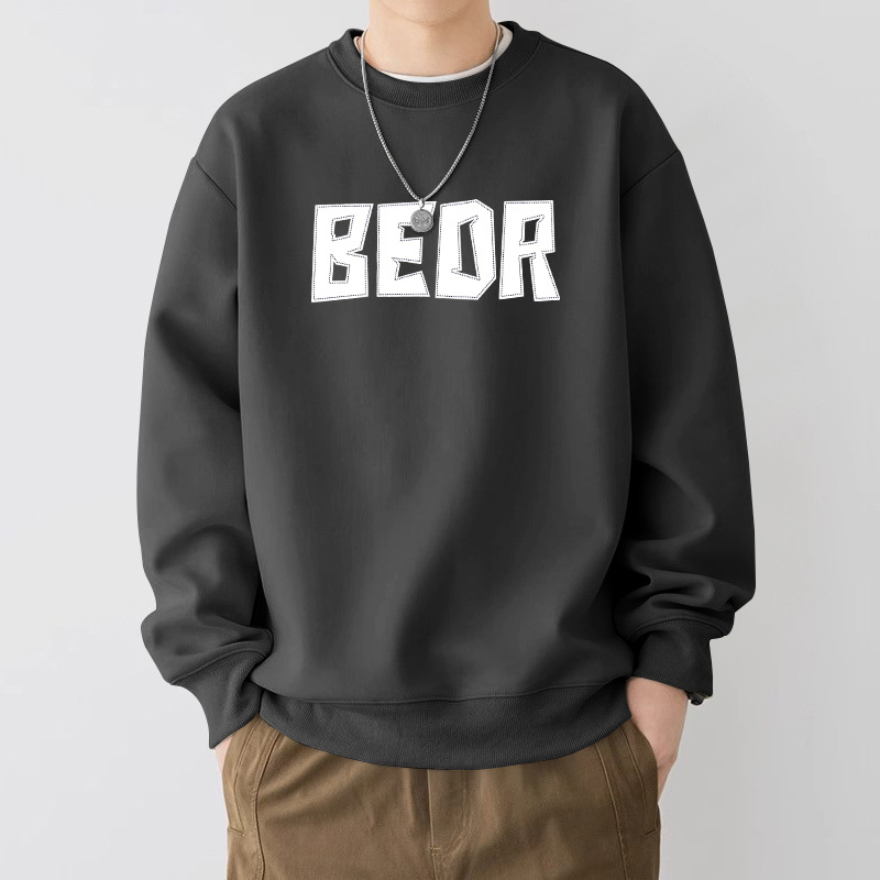 Suéter de cuello redondo para hombres otoño y invierno marca de moda americana de alta calle impresión suelta chaqueta deportiva de moda camiseta de manga larga casual