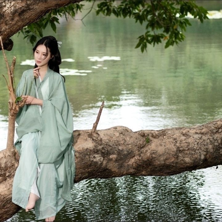 Cool Wei and Jin Dynasty Han Dynasty Women's Clothing 2023 New Wide Sleeve Flowing Fairy Skirt Ancient Style Fairy Style Elegant Ancient Costume