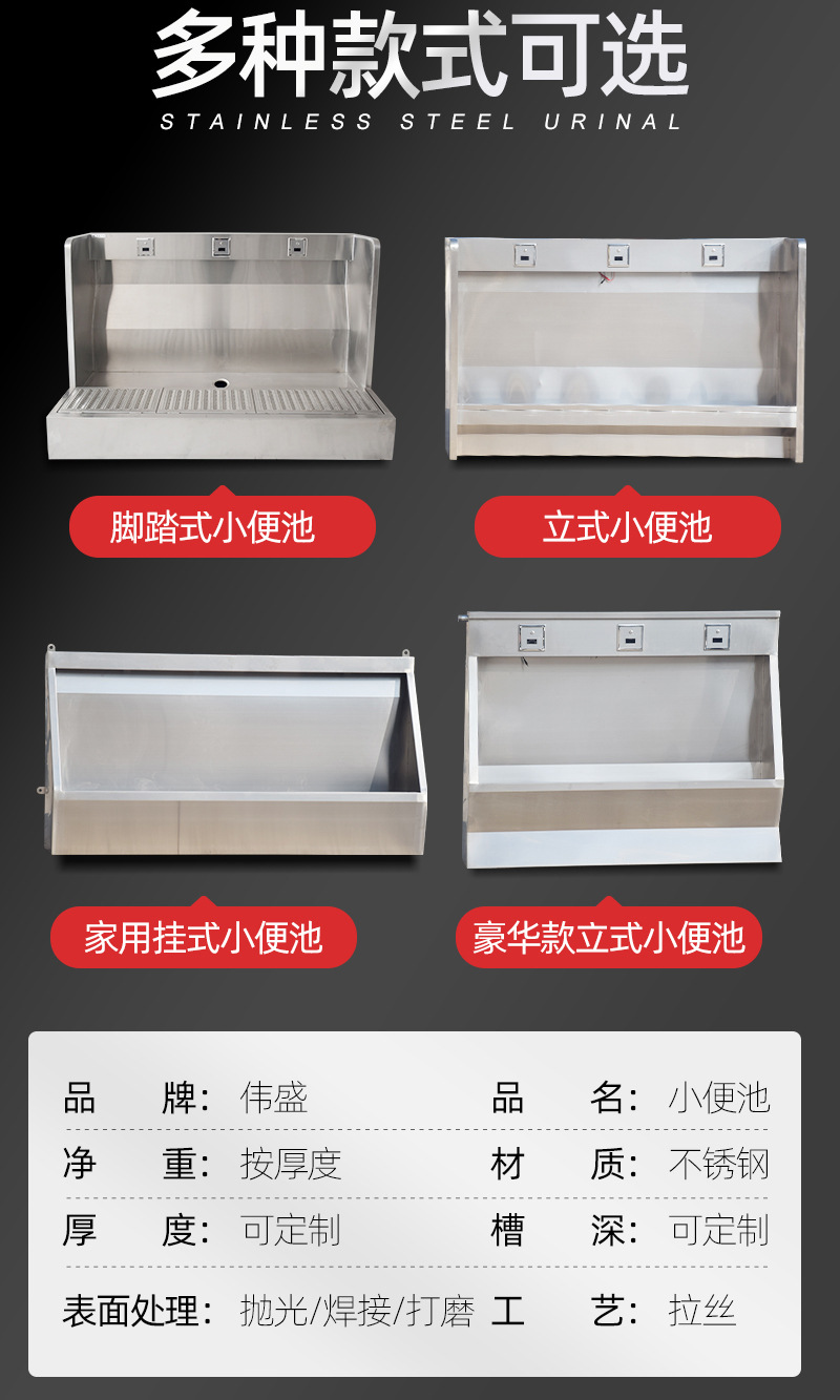 Stainless steel urinal manufacturers supply school urinals, vertical urinals for wholesale, thickened 304 urinals Application Scenario