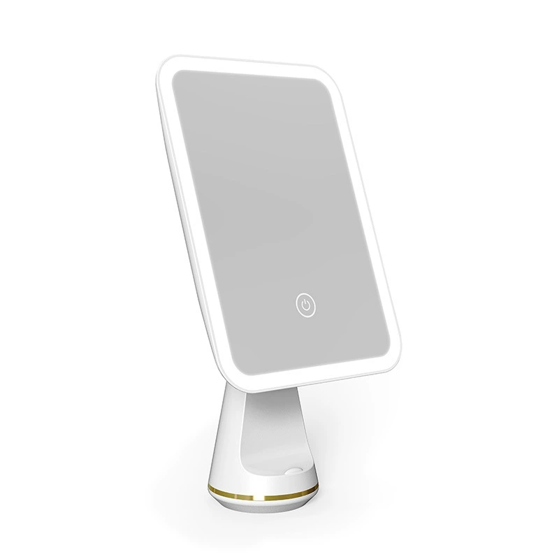2024 Cross -border new product intelligent fill light beauty makeup mirror desktop with lamp home charging model portable makeup mirror