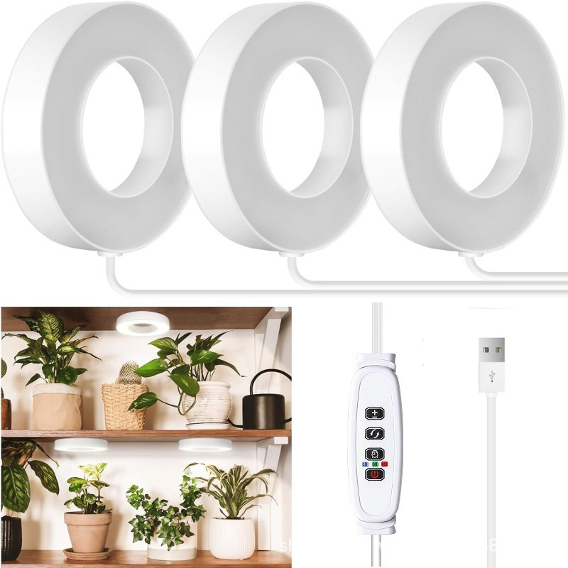 LED plant grow light for flower stands, potted plants, succulents, and flowers; full-spectrum ceiling-mounted plant ambient lighting.