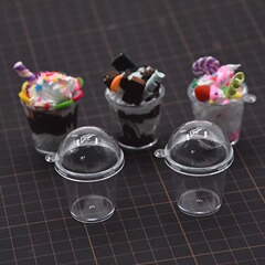 ミニ木糠カップ食游カップミルクティーコーラアイスクリーム超軽量粘土DIYクリームゴム玩具ままごとカップ
