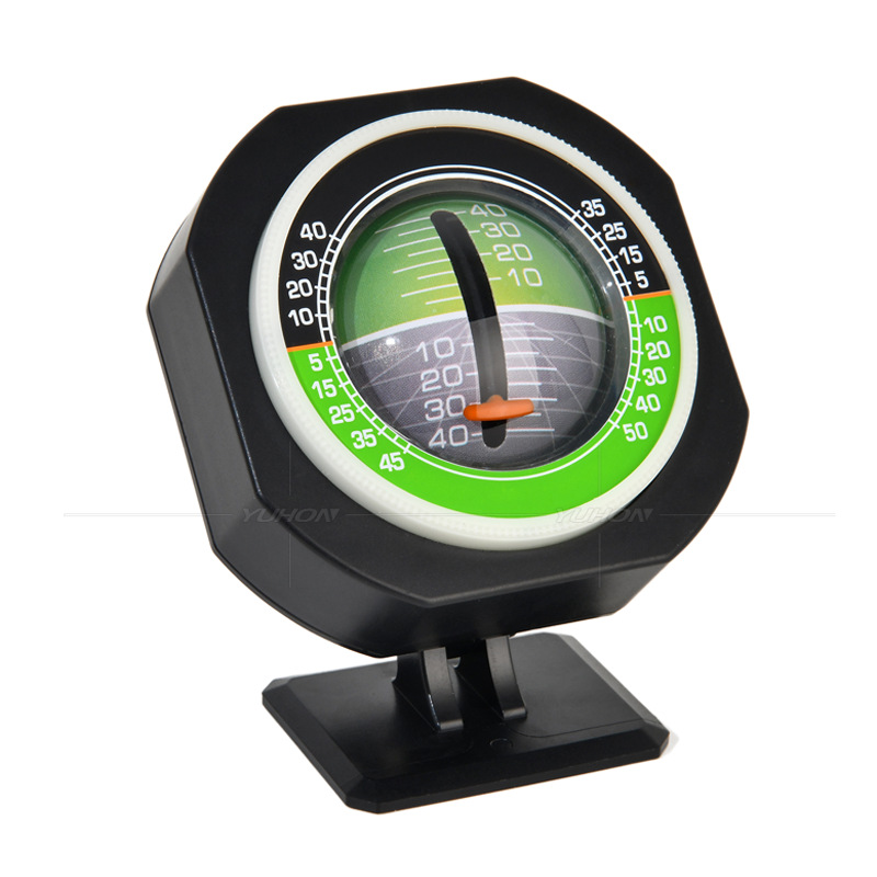 LED灯坡度计汽车轮船游船越野骑行探险户外斜度球平衡仪车载摆件