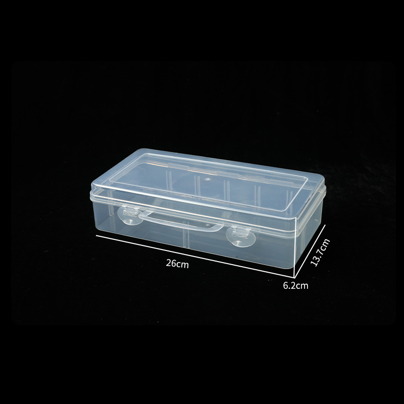 透明手提工具盒大号空盒塑料收纳盒家用环保渔具鱼饵配件整理盒