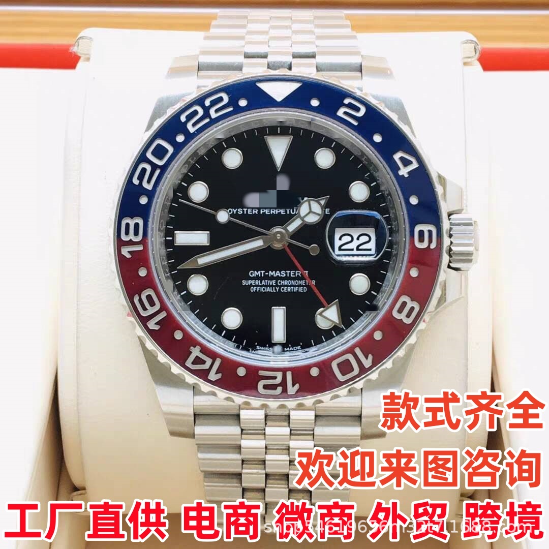Rolex Coke Circle Greenwich Fully Automatic Mechanical Watch for Men, Inter Milan Cleanvs, Available for Dropshipping