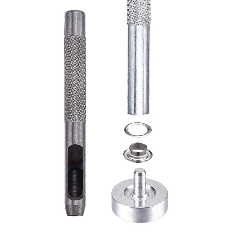 100 sets diámetro interior 6mm Ojo de aire ojal ojales callos con 3 piezas de instalación herramientas traje para transfronteriza