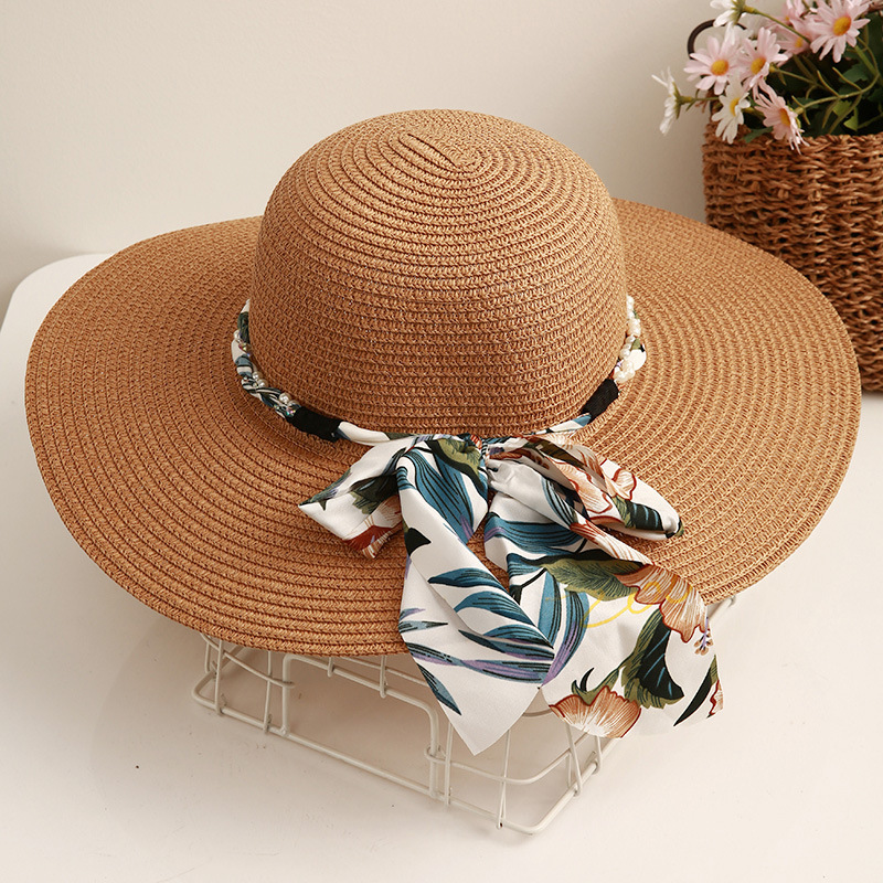 Women's Vacation Sweet Solid Color Big Eaves Sun Hat display picture 10