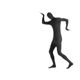Halloween Invisibility Man in Black Costume cos Ninja Invisible Man Adult Tights Stage Performance Costume