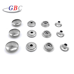 Factory Wholesale High-Quality White Nickel-Plated Stainless Steel Four-Clip Clothing Box Bag Metal Fastener Coat Windbreaker Buttons