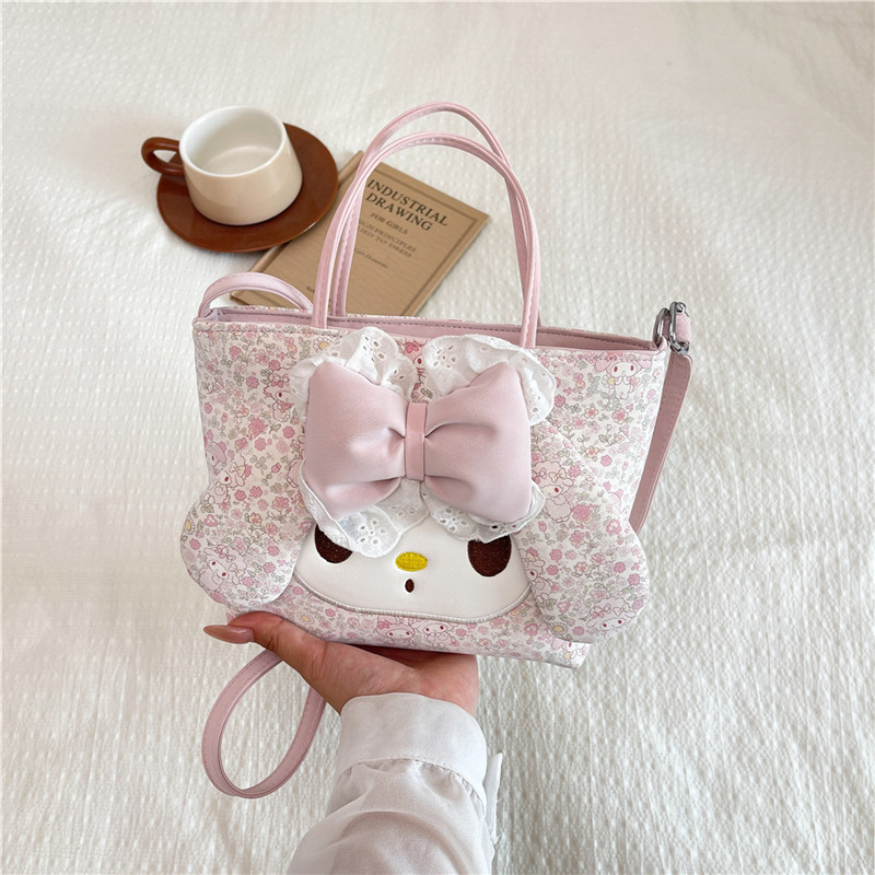 Japanese-Style Full-Print Cartoon My Melody Office Essentials Small Tote Bag New Bowknot Cute Shoulder Crossbody Bag Japanese-Style Full-Print Cartoon My Melody Office Essentials Small Tote Bag New Bowknot Cute Shoulder Crossbody Bag