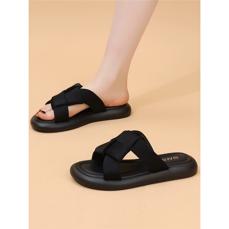 Slide, slippers, universal beach non-slip footwear for leisure, soft sole, plus size