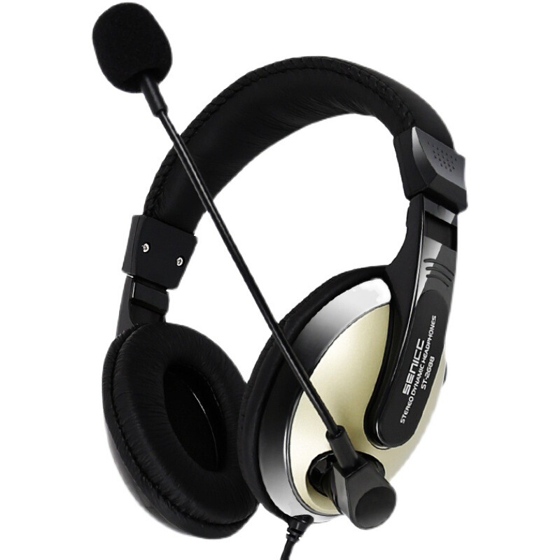 Soundli St-2688 English Listening Headset Head-Mounted Gaming Headset with Microphone Desktop Computer Internet Cafe Game Chicken