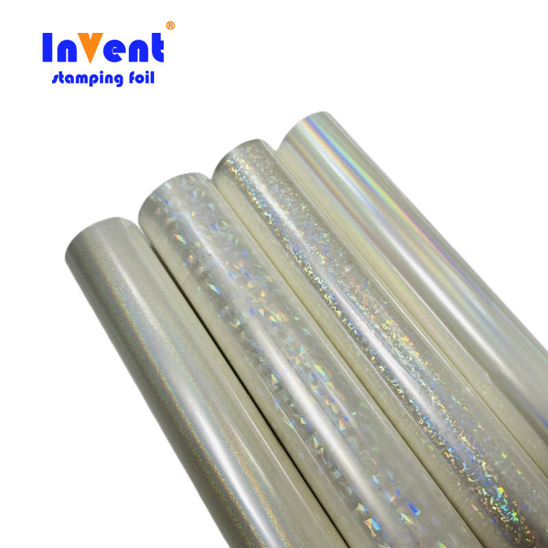高端定制 各类纸张PET塑胶透明镭射烫金纸 冷热烫通用