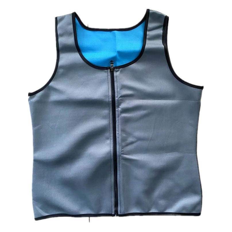 Transfronterizo europeo y americano de talla grande corsé de abdomen de cintura para hombres chaleco con cremallera sudor explosivo ropa deportiva delgada fajas al por mayor
