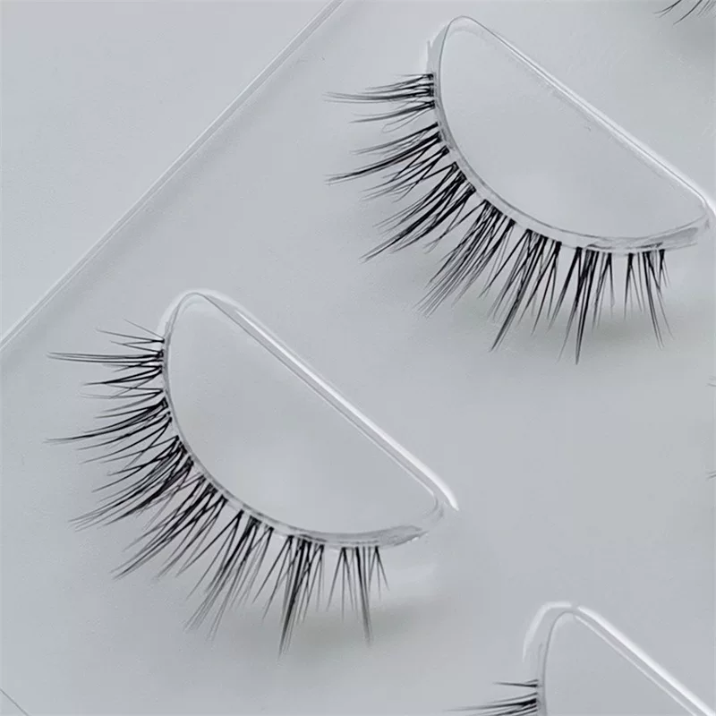 False Eyelashes, Natural Lightweight Strip Lashes, Soft Band, Reusable Multi-Pair Pack