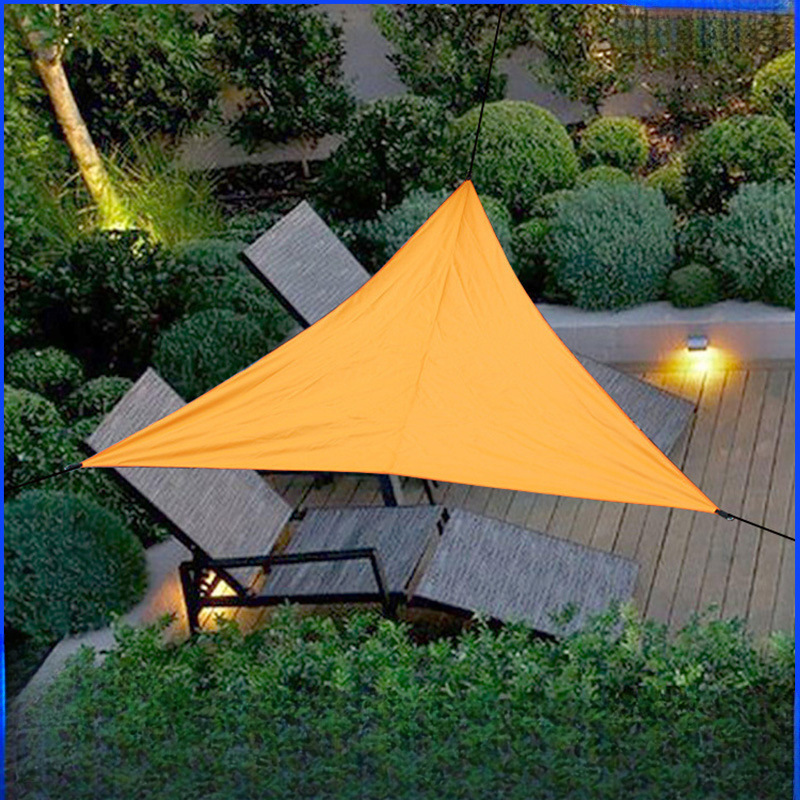 Outdoor Triangle Canopy Outdoor Courtyard Balcony Sunscreen Sunshade Sail 3 m Folding Silver-coated Sunshade Landscape Canopy
