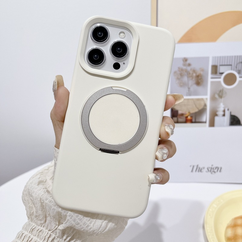 液态硅胶苹果15手机壳16磁吸360旋转支架iphone14P肤感全包13套12|undefined