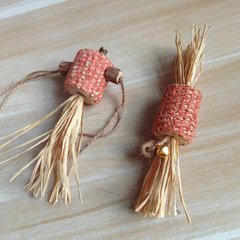 Cat toy wooden catnip corn pith cat teaser toy