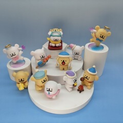 ライン子犬ハグウォームシリーズブラインドボックスフィギュアトレンディなおもちゃ人形周辺かわいいデスクトップ装飾品誕生日卸売