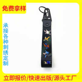 潮流新款名侦探柯南派大星蜘蛛侠动漫热转印皮革织带鹰嘴钥匙扣