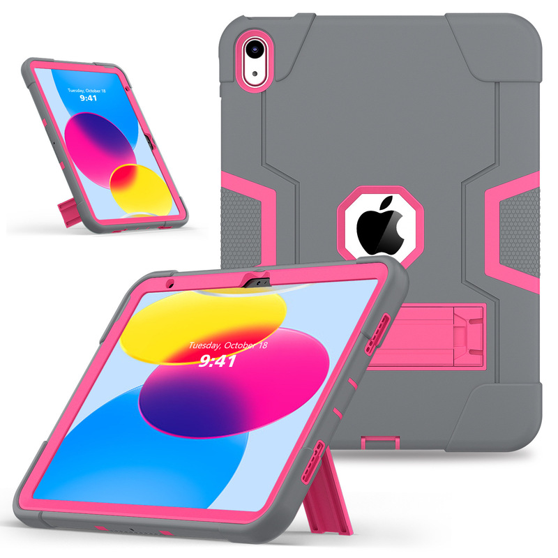 Suitable for iPad (A16) 11 Pen Slot Contrasting Color Robot Tablet Protective Cover iPad Pro13 Silicone Anti-Fall Shell