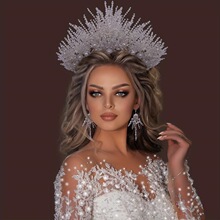 S 82558 Bridal Pearl Crown Earring Set �����^� �W���羳