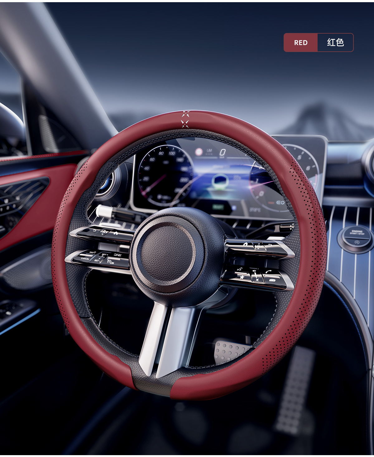 New Car Steering Wheel Cover, Suitable for All Seasons, High-End Feel, Ultra-Thin, Non-Slip, 9D Card-Style Full-Cover Handlebar Cover, Cross-Border Hot Seller