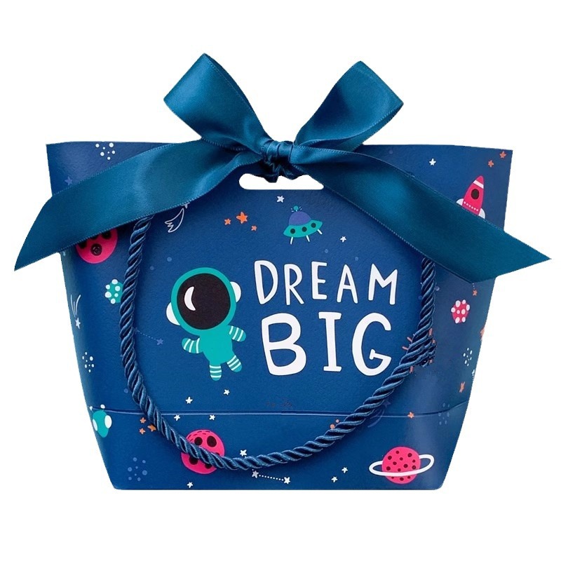 Bolsa de regalo, ramo de flores, pintura al óleo, exquisita y elegante bolsa de regalo literaria para cumpleaños, bolsa de regalo, bolso universal de papel kraft
