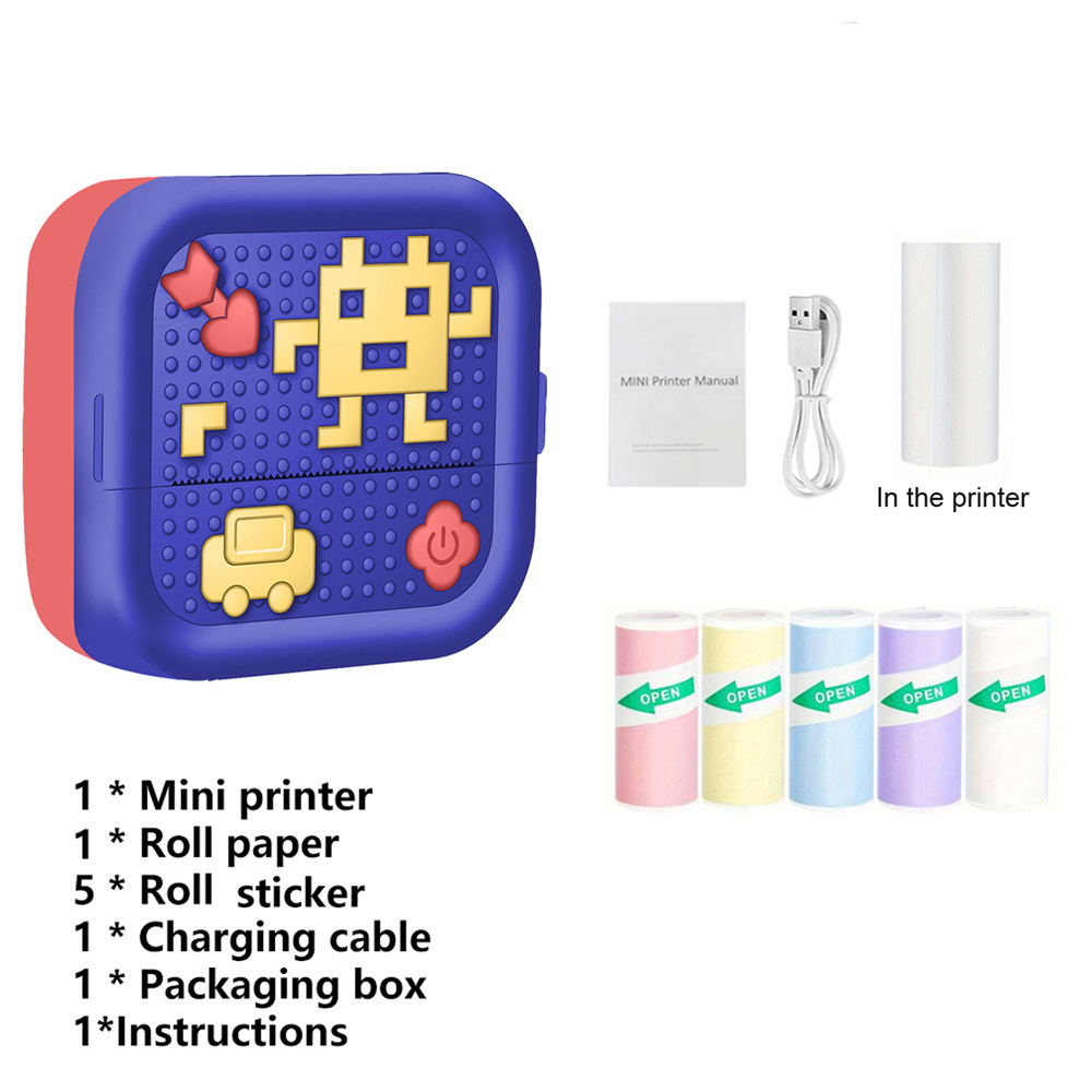Mini Impresora Térmica de Bolsillo X3 Portátil con Conexión USB para Estudio y Oficina