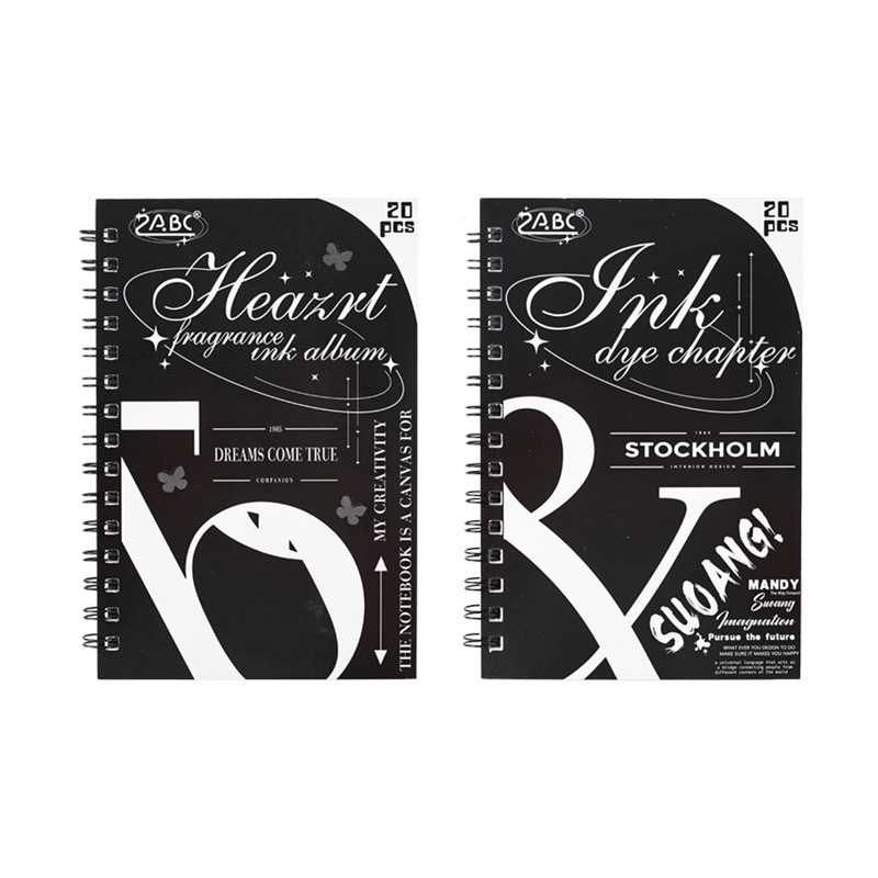 Libro de impresión de doble cara Wensi, bobina de tecnología de impresión de doble cara, portada de PP, libro de cuentas de mano de papel de bronce creativo independiente DIY