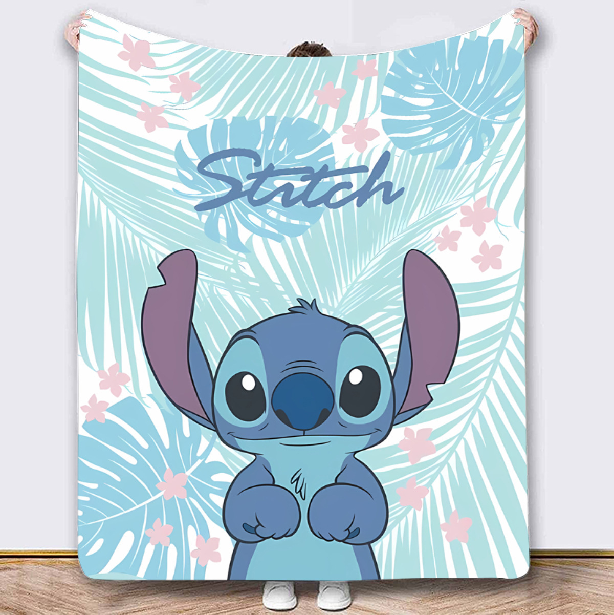 Stitch crossover TEMU explosión manta impresión de dibujos animados Stitch anime franela manta sofá manta