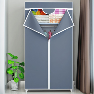 Simple Fabric Wardrobe for Home Bedroom Assembly, Suitable for Rental Apartments, Sturdy and Durable, Minimalist Modern Design