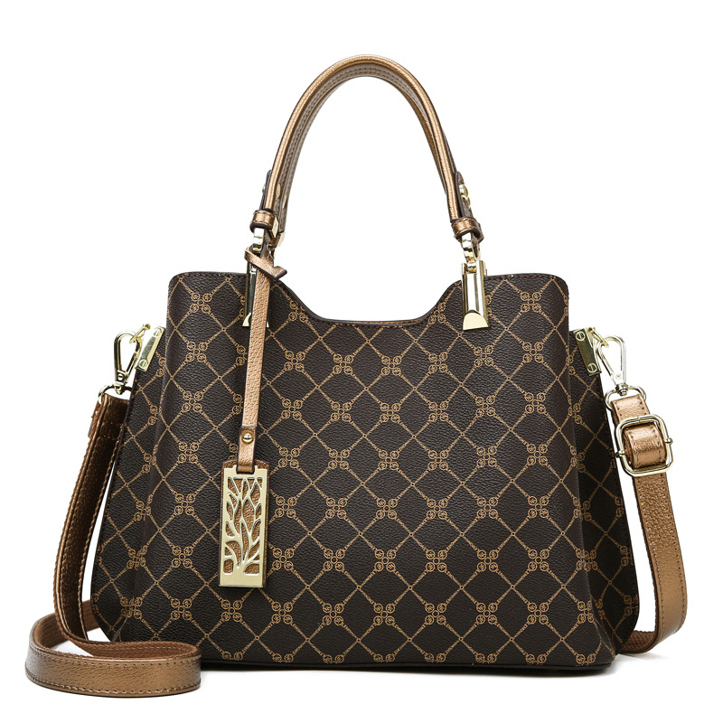 Bolso de mano nuevo y versátil para mujer, bolso de mano con estampado a la moda, bolso para mamá, bolso de mano de gran capacidad para ir al trabajo