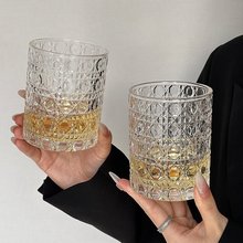 威士忌酒杯网红啤酒杯白兰地杯玻璃杯家用高端古典洋酒杯酒吧杯子