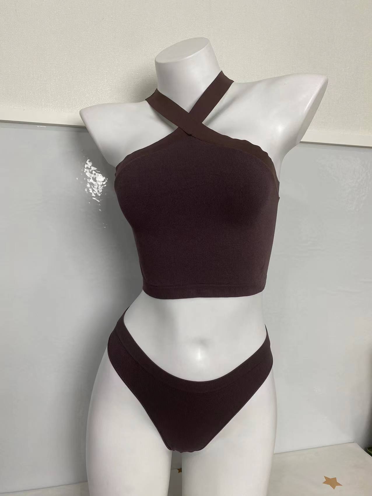 Exterior solo nuevo estilo mixto sin costuras de alta elástico fino algodón sexy traje cómodo traje al por mayor