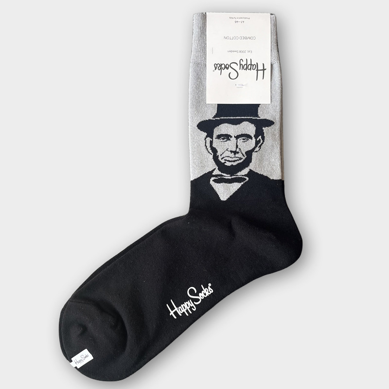 ハッピーソックス メンズソックス ミドル丈 コーマ綿 吸汗消臭 通気性 スウェーデン製 おしゃれ カラフル 薄手