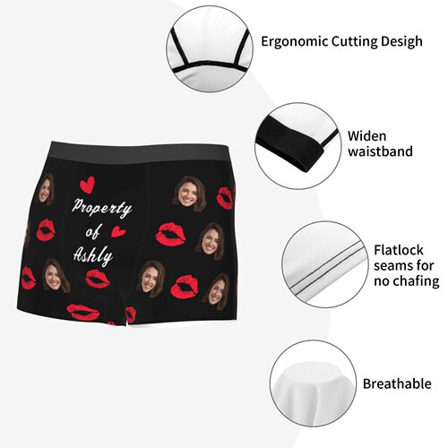Valentine's Day Digital Print Men's and Women's Patterns Flat Bottom Underwear POD One Piece Factory