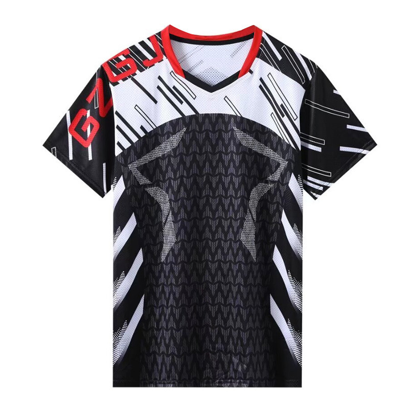 Badminton Clothing, Summer Sportswear for Women and Men, Quick-Drying and Moisture-Absorbent Customized Table Tennis Training Clothing, Competition Sportswear