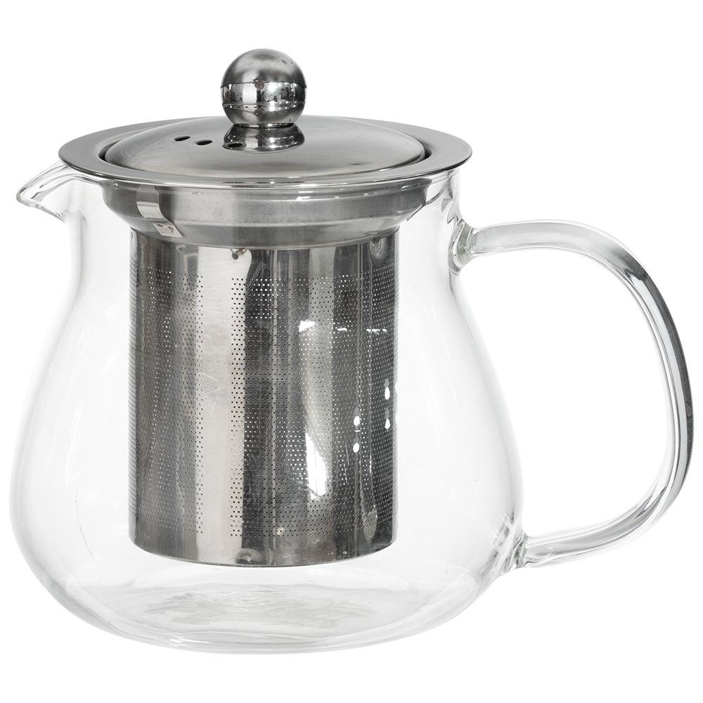Tetera de vidrio con separación de té, resistente a altas temperaturas, se puede calentar, hogar, borosilicato, té transparente, filtro, juego de té, tetera