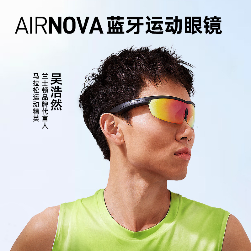 Lansdon Bluetooth Glasses Headphones Airnova Wireless Multifunctional Sunglasses for Calling, Music, Cycling, Bluetooth