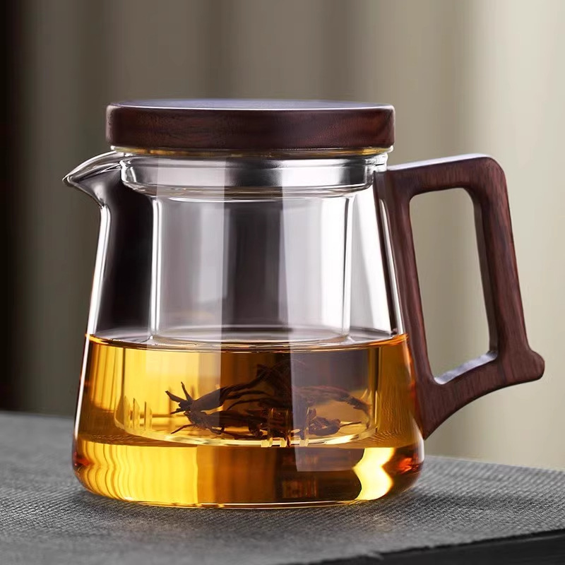 お茶を作るための家庭用ティーポット、高温耐性ガラスティーポット、茶水分離オフィス2025新しいティーポットティーセット|undefined