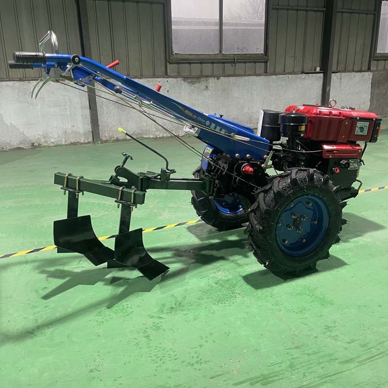 手扶拖拉机批发12匹水冷电启动手扶旋耕机耕地机农用运输车