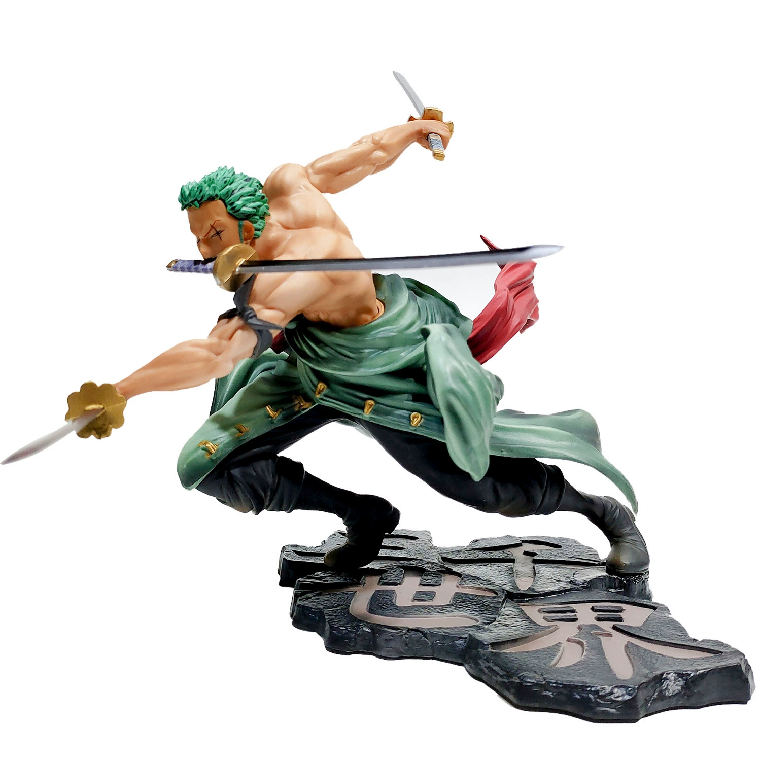 Коллекционная фигура (One Piece) Ророноа Заоро, 20 см, динамичная постановка с тремя мечами, расписанная модель