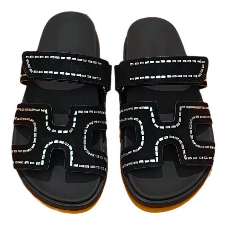 Summer beach slide with velcro, slippers, footwear